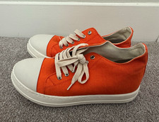 Rick Owens DRKSHDW Ramones Orange/Milk Low Top Men's Sneakers - EU 44 US 11