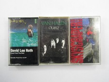 David Lee Roth Van Halen Cassette Tape Lot Of 3 Skyscraper OU812 Crazy From Heat