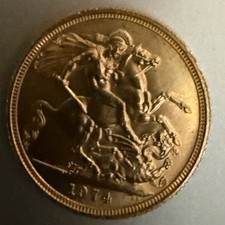 Great Britain Gold Sovereign Coin .2354 oz - Elizabeth II - BU