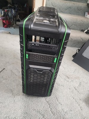DIYPC Skyline-06-WG Black/Green Dual USB 3.0 ATX Full Tower Gaming Computer Case