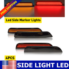 4 Pcs Side Marker Lights Amber Red For 2010-2014 Ford Mustang Car Auto Parts Usa 4 Pcs Side Marker Lights Amber Red For 2010-2014 Ford Mustang Car Auto Parts Usa