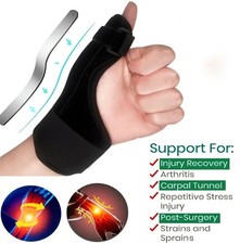 Sport Thumb Wrist Support Brace Carpal Tunnel Sprain Splint Arthritis