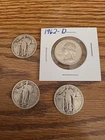 Lot of 4 quarters Silver circulated with dates (lot 3) SLQ and Washington