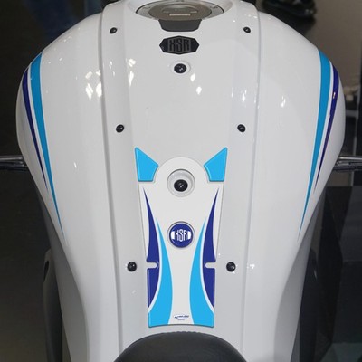3D Aufkleber Motorrad Tankpad kompatibel mit Yamaha XSR700 Historic White 2022