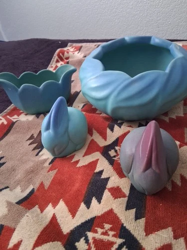 Van Briggle Pottery - Bunny and Bowls