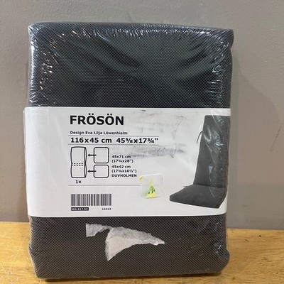 IKEA FRÖSÖN Chair Cushion Cover Dark Gray 45 5/8x17 3/4'' 303.917.52 NIP
