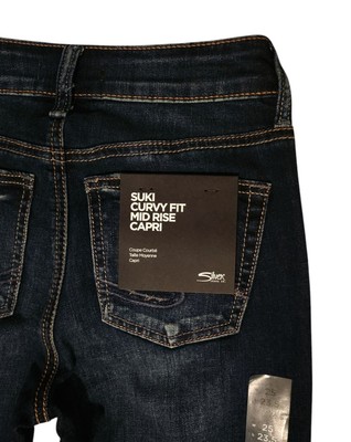 Jeans Capri Femme Silver Jeans Co. Suki Curvy Fit – Taille 30 – Milieu De Jambe – Neuf Avec étiquettes
