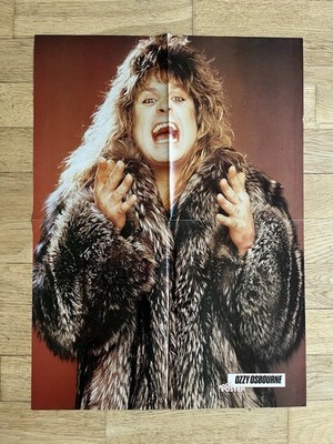 Ozzy Osbourne 1985 Vince Neil Swedish Poster Music Magazine Okej