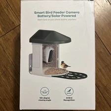 HARYMOR Bird Feeder Camera AI Identify Bird Species Solar Panel Smart - Green