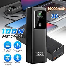 Laptop Power Bank 40000mAh Portable Charger 100W USB-C Charger for Phone/Macbook