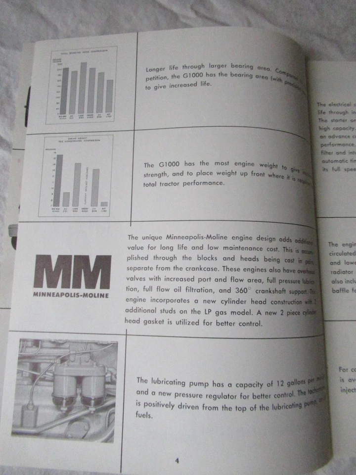 Minneapolis Moline G-1000 Rice Special Tractor Product News Brochure 16 Pages - Image 4 of 4