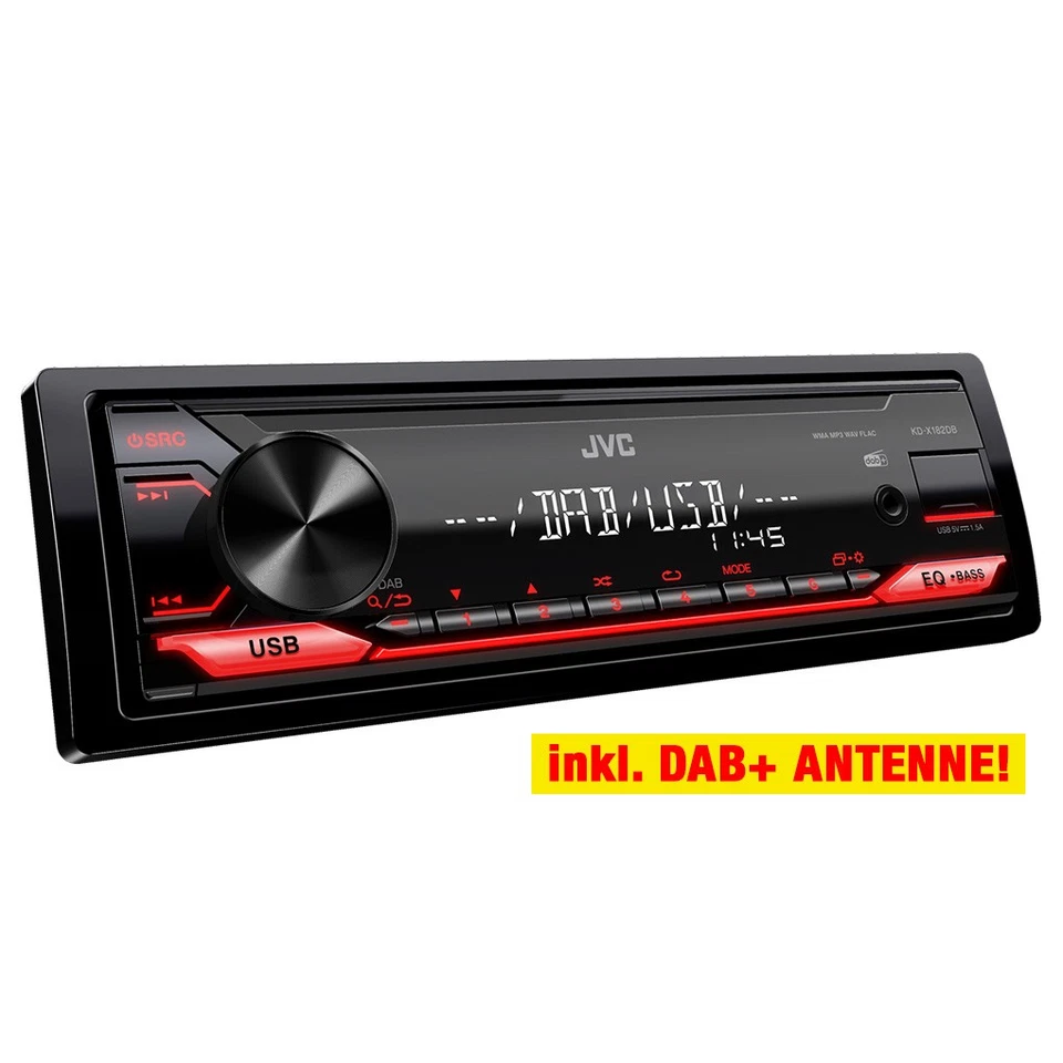 JVC KD-X182DB Auto Radioset für MERCEDES E-Klasse W124 - Bild 2 von 4