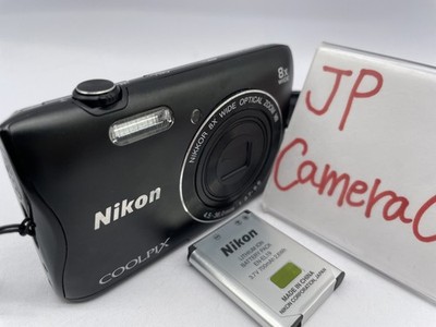 Excellent Nikon COOLPIX S3700 black 8x Optical Zoom Compact Digital Camera 3499