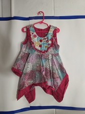 Jelly the Pug Size 7 Girls Bohemian, Floral, Polka Dot Dress with Flare