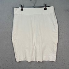 Banana Republic White Pencil Skirt Cotton Blend Back Zipper Womens Size 8