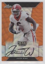2018 Leaf Metal Draft Orange Wave Foil /3 Javon Wims #BA-JW3 Auto 10k8