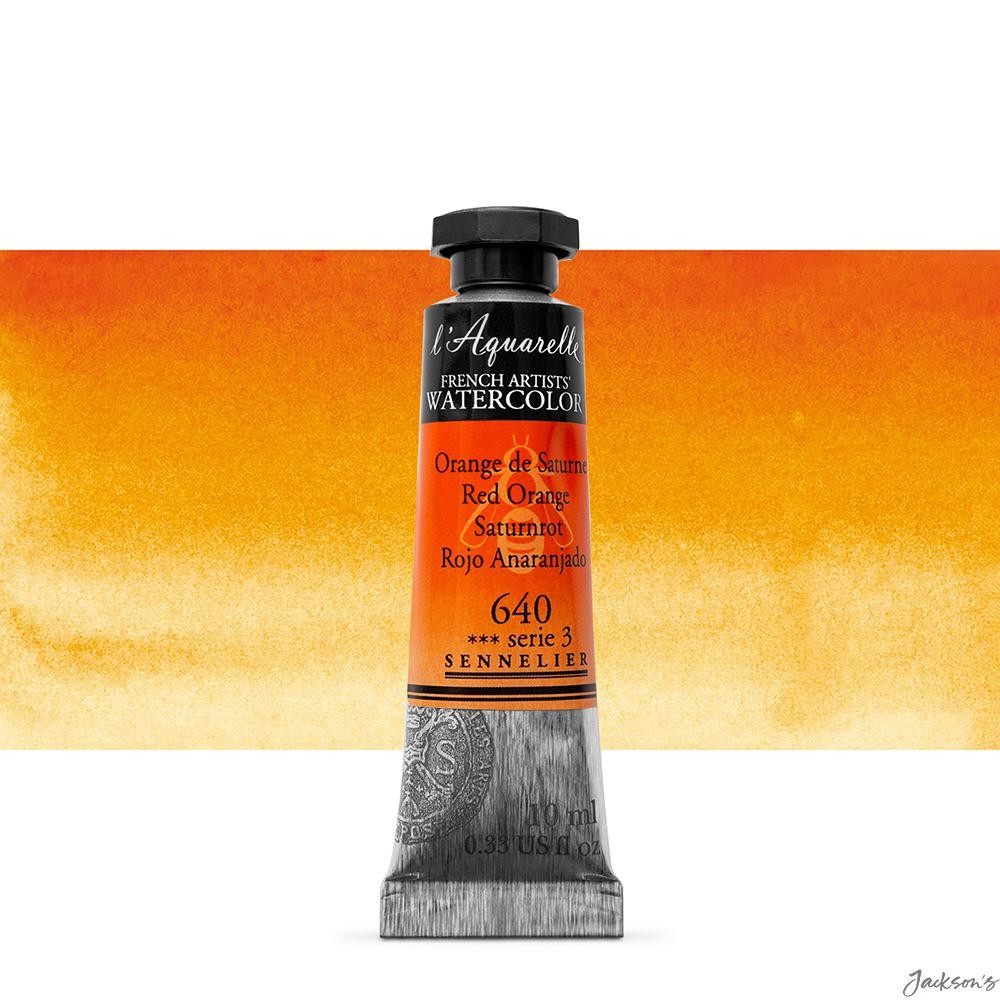 Sennelier L'Aquarelle Watercolour Paint Tube 10ml Red Orange For Artists