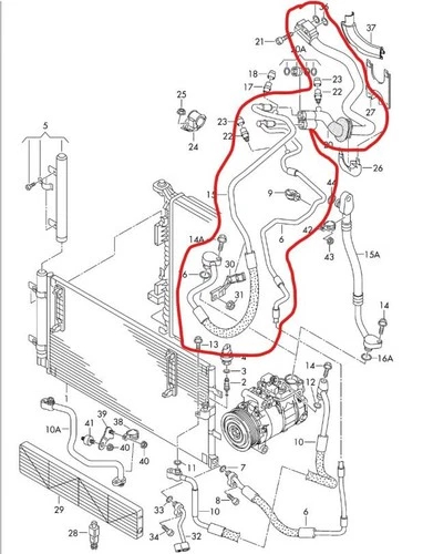 8K1260712F Tubos Aire Acondicionado para AUDI A4 BERLINA (8K2) e 2010 212835 - Imagen 6 de 10