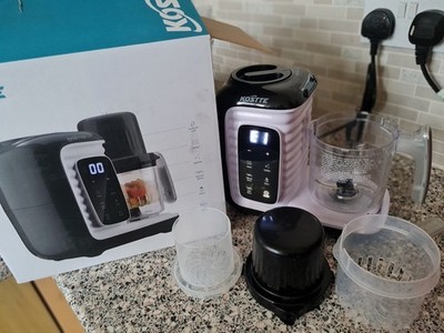 KOSTTE Babynahrungszubereiter, One Step Babynahrungsmaschine Dampfgarer mit Dampfkorb