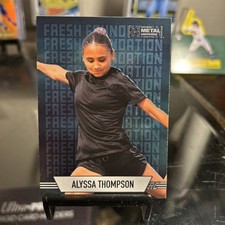 Alyssa Thompson 2024 SkyBox Metal Universe Champions #FF-6 rookie Card. rookie card picture