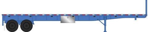 Remolque Walthers 949-2701 HO azul 40' plataforma listo para funcionar (paquete de 2) | Zustand: New