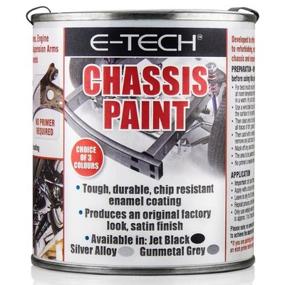 E-Tech Matt Enamel Chassislack 500ml, Jet Black