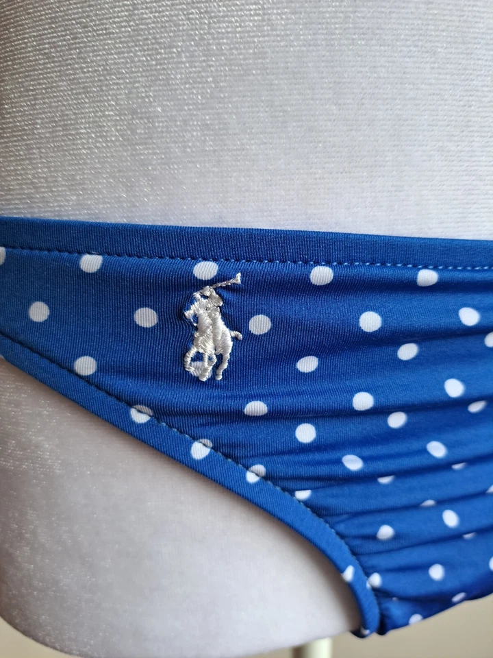 Nuevo Traje de Baño Ralph Lauren Azul Lunares Talla Top M/Inferior XS Foto 2 de 4