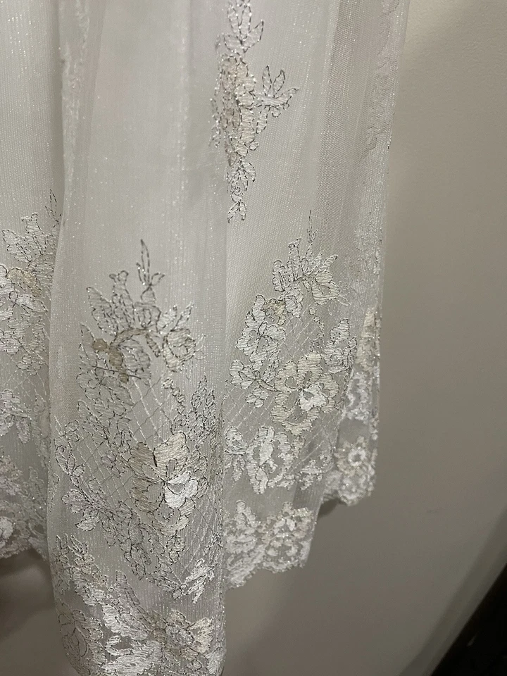 Alfred Angelo White Lace Dress Size 10 Strapless Dress - Image 4 of 4