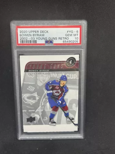 2020-21 UPPER DECK Bowen Byram SERIES EXTENDED RETRO SSP 02-03 YOUNG GUNS PSA 10