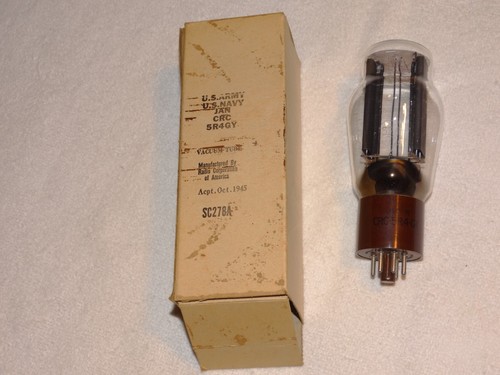 1 x Tubo RCA JAN-CRC-5R4gy *Placas negras lisas*Filamento colgante*NUEVO EN CAJA* 8