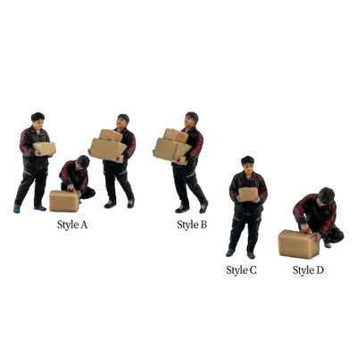 1:64 Coat Figures Delivery Man for Photography Props Diorama Miniature Scene