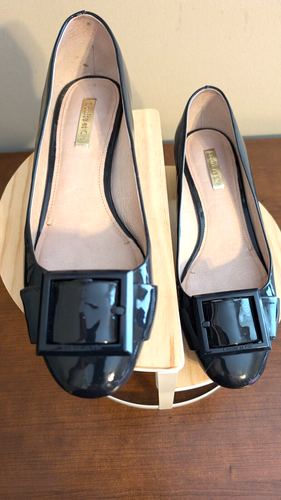 Louise Et Cie Women's Brianna Pump Size 8 Navy-blue Patent Low Block Heel Buckle - Picture 9 of 24