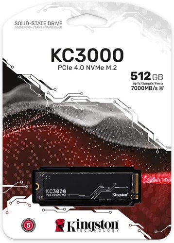 Kingston SSD KC3000 PCIe 4.0 NVMe M.2 Solid State Drive 512GB 1024GB 2048GB - Picture 3 of 5