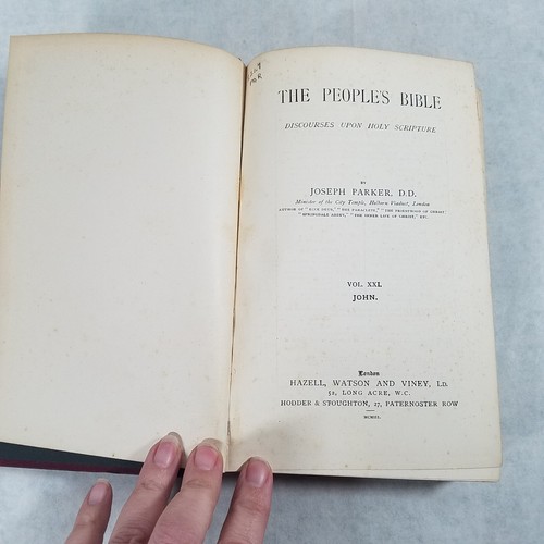 The People's Bible Vol 21: John - 1903 Hardcover by Joseph Parker - Picture 8 of 13