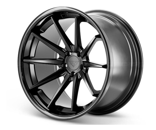 22" FERRADA FR4 MATTE BLACK CONCAVE WHEELS FOR TESLA MODEL X 22X9 & 22X10.5 - Picture 1 of 11