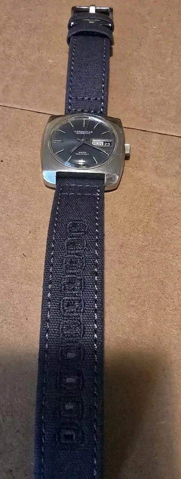 Vintage 1969 Caravelle Day-Date Watch. - Image 3 of 4