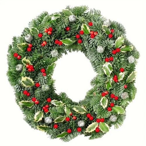 100Pcs Artificial Red Holly Berry Christmas Decor On Wire Bundle Garland Wreath - Picture 4 of 8