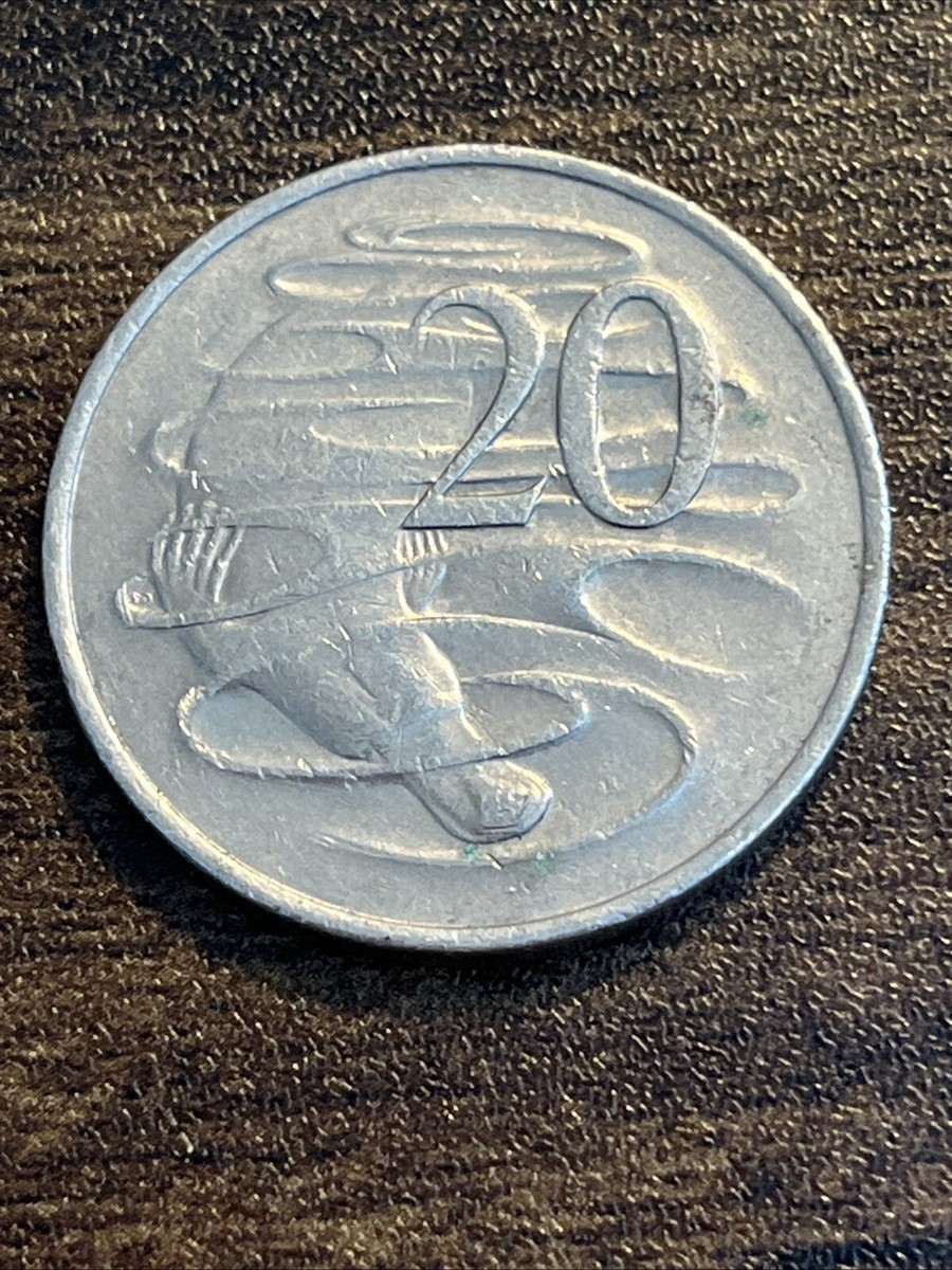 1982 Australia 20 Cents Copper-Nickel Platypus Q. Elizabeth II 1982 Australia 20 Cents Copper-Nickel Platypus Q. Elizabeth II