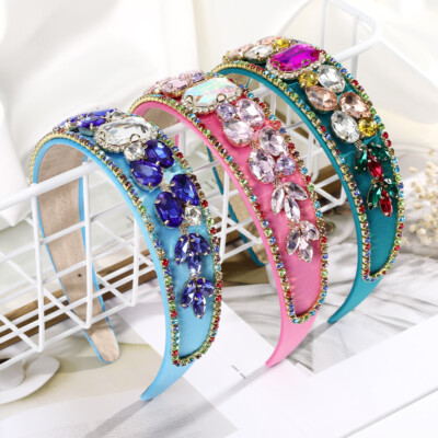 Women Rhinestone Headband Luxury Baroque Jewelry Hair Band  display picture 2