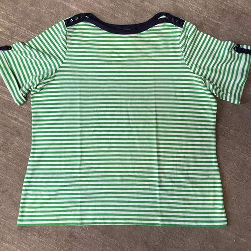 d & co. denim + company Activewear Striped top - 1x - Picture 1 of 6