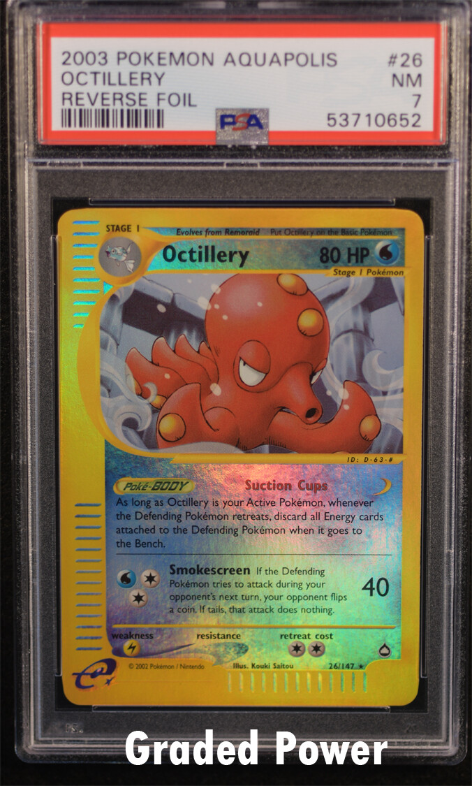 Aquapolis Reverse Holo Octillery PSA 7 REVERSE HOLO (0652) 26/147