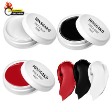 3PCS Clown Makeup Kit Black White Red Face Body Paint Professional Oil Based Bod
