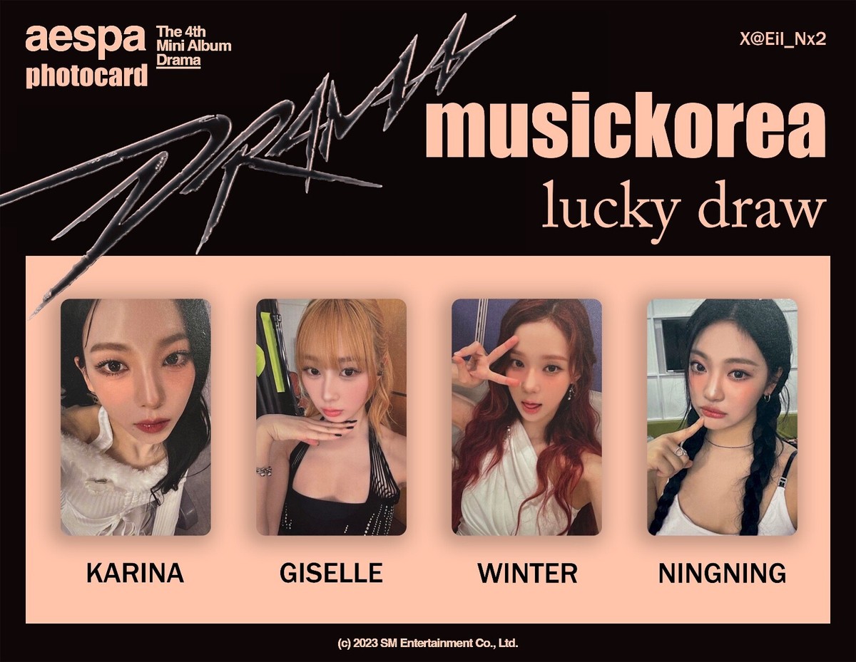 AESPA DRAMA LUCKY DRAW MUKOR/ KTOWN/ EVERLINE/ APPL MUSIC