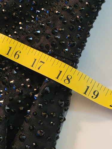 La Femme Black Gown Sequin Rhinestone Floor Length Dress Bling Sz 16 Fit 14 NWT - 第 10/24 張圖片