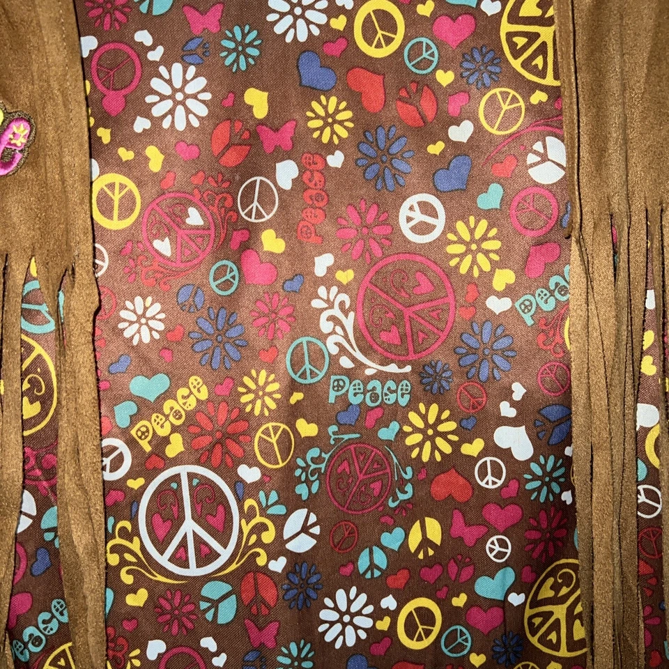 Ladies Sz S/m Hippie Halloween Dress W/attached Best - Image 2 of 4