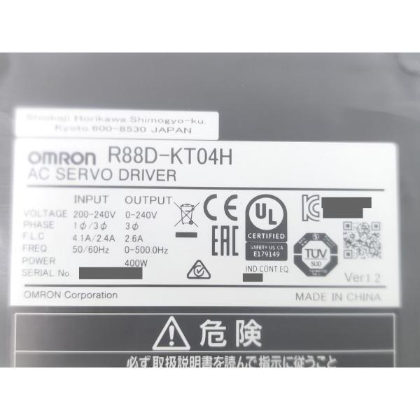 Unused Genuine Box with stains or damage Omron R88D-KT04H Unused Genuine Box with stains or damage Omron R88D-KT04H