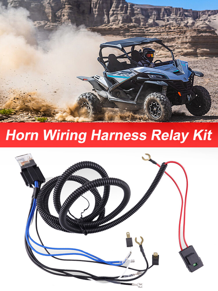 12V Horn Wiring Harness Relay Kit For ATV UTV Car Truck 80A Blast Tone