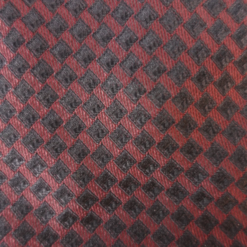 Dolce Gabbana Neck Tie Mens Black Red Geometric Silk Luxury Modern Wide Italy - Image 4 of 4