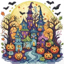 Cross Stitch Kit ~ Design Works Halloween Spooky Village #DW3573