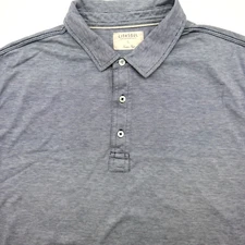 Linksoul Men's Blue Short Sleeve Golf Polo Shirt Large La Purisima Cotton